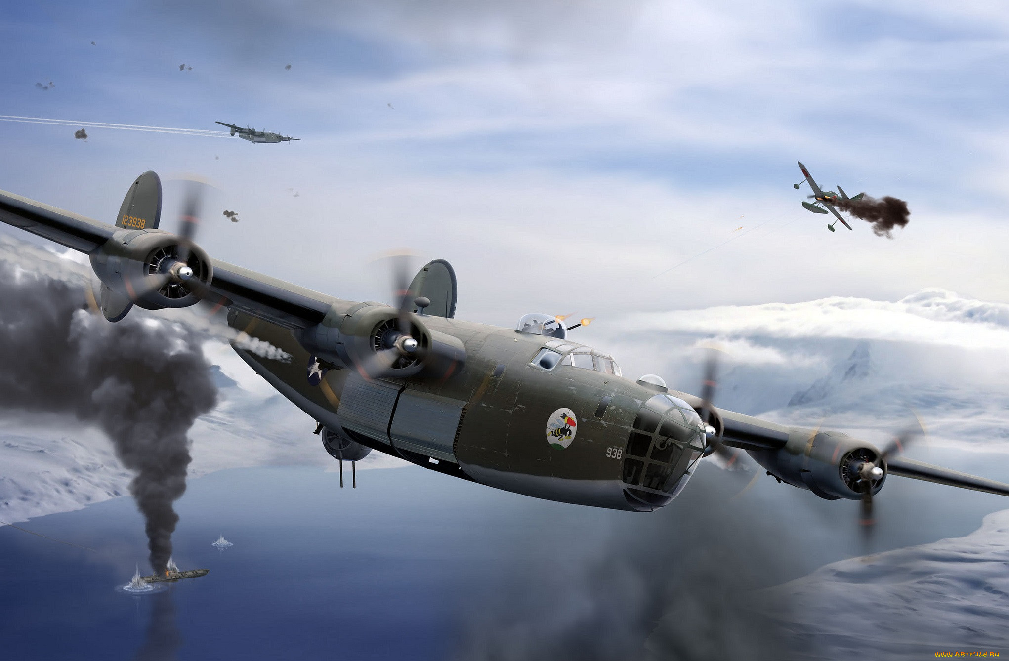consolidated b-24d, , 3, , v-graphic, , , 